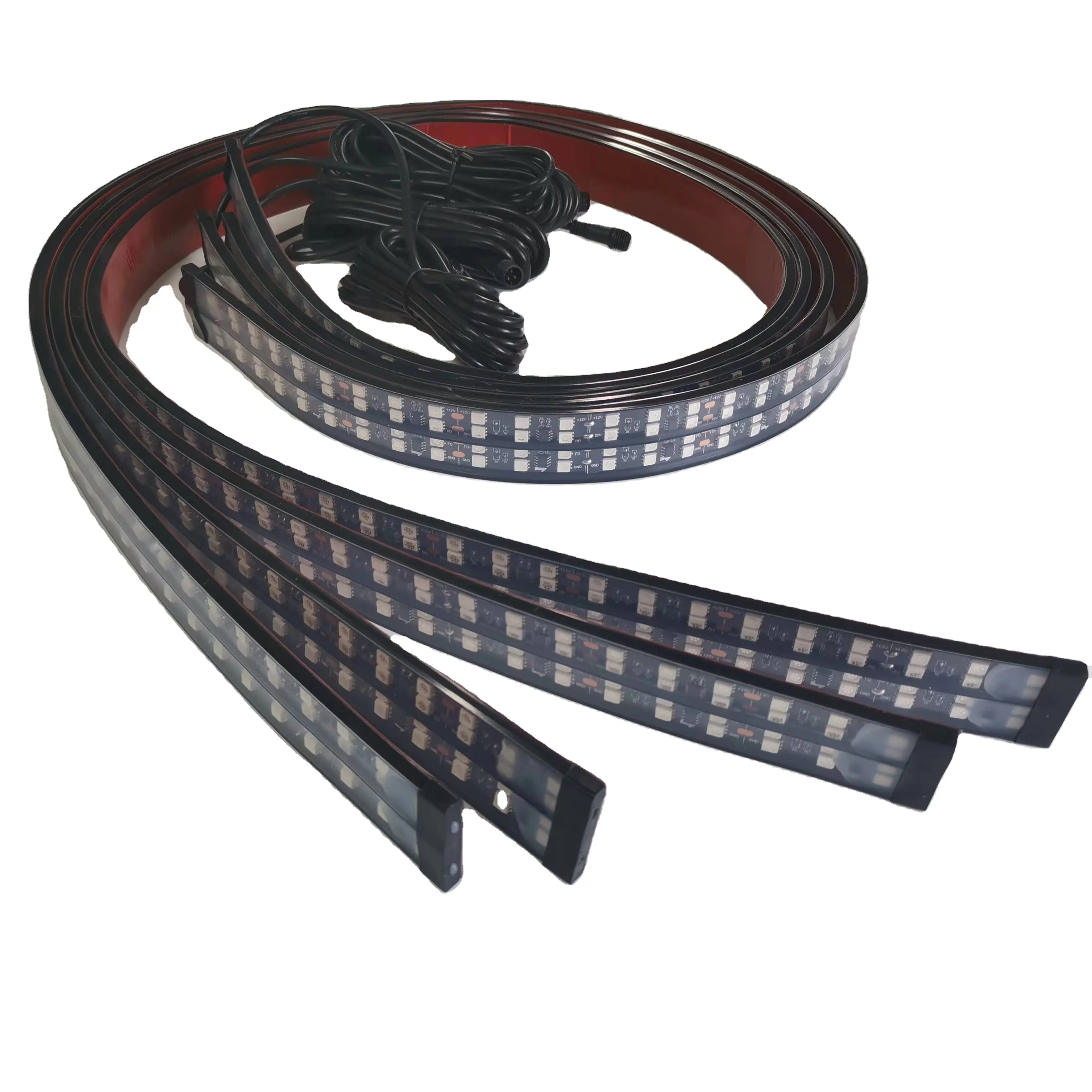 KingShowStar Quad Row Led Light Bar 6 12 24 36 48 60 Inch Car accessories RGB dream color LED light strips with connector