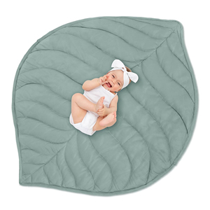 A086 Cotton Crawling Cushion Baby Play Folding Floor Mat Leaf Nursery Rug Large Thick Reversible Playpen Rug Folding Mat