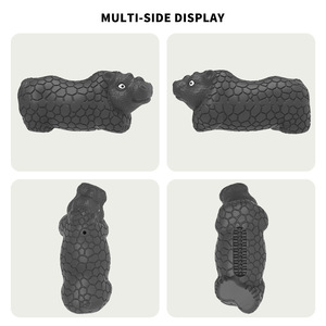 ของเล่นเคี้ยวสำหรับสัตว์เลี้ยงฮิปโปสำหรับสุนัข ของเล่นเคี้ยวแบบมีเสียง ช่วยทำความสะอาดฟัน สีน้ำตาล น้ำเงิน เทา 293 กรัม - Product Image 3