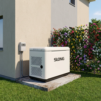 Generador de Gas Natural Silencioso de 8kW de la Marca SLONG: Energía de Respaldo Residencial Confiable con Cilindro Único Refrigerado por Aire
