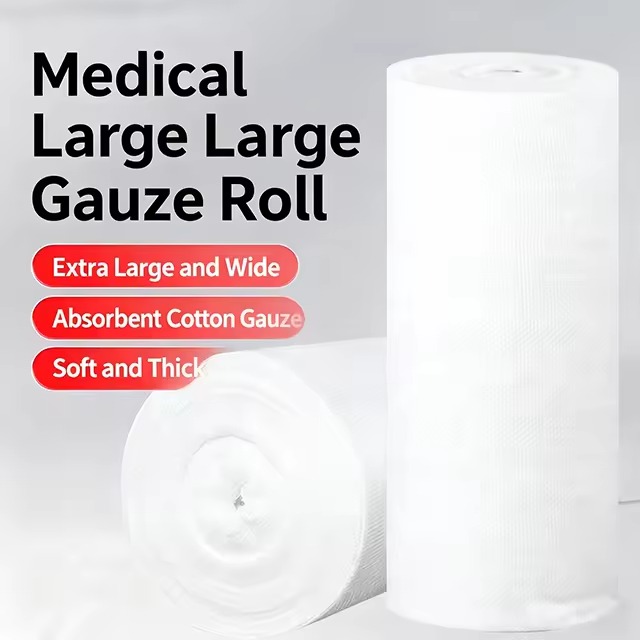 China Professional Supplier Absorbent Cotton Gauze Roll 120*1000m 100% Cotton