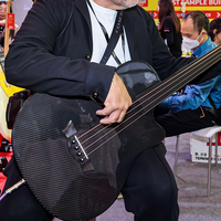 Guitare basse acoustique en fibre de carbone OEM, dessus en fibre de carbone, dos rond en ABS, OEM acceptable