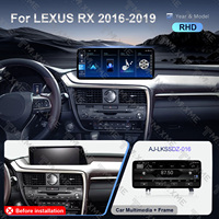 Marco de Radio para Auto, Económico y Duradero, para LEXUS 2016-2019 RX RHD, 12.3 Pulgadas, Negro Mate