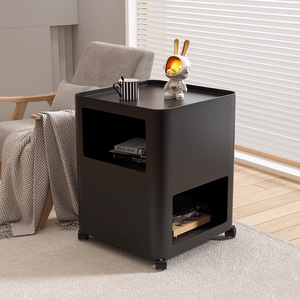 Movable Metal <b>Side</b> <b>Table</b> With <b>Storage</b> For Living Room Or Bedroom Nightstand - Product Image 1