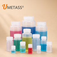 Bouteille cylindrique en PP de qualité alimentaire, à large ouverture, avec bouchon à vis, 5 ml-1 L, pour remplissage à chaud et stérilisation à haute température, emballage brun