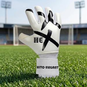 Gants de gardien de but professionnel Football Protection complète des doigts Gants de gardien de but Ajustement de haute qualité s'il faut jouer avec une sangle - Product Image 5