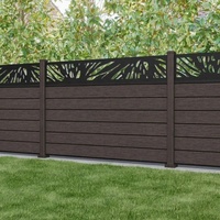 Panneau de clôture WPC extérieur 6 pieds, clôture de jardin composite, clôture d'intimité pour villa, cour, service de conception 3D WPC Zaun