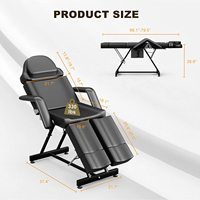 S.W Beauty - Lit de beauté électrique réglable professionnel, ensemble de chaise de traitement de salon, table de massage pliable, moderne, pour hôtel et usage commercial