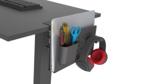 Organizador de escritorio colgante <span class=keywords><strong>CHICON</strong></span>, almacenamiento lateral debajo del escritorio para ordenador portátil para oficina, hogar, soporte de alambre de Metal, accesorio de cocina elegante - Product Image 4