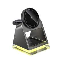Nouveautés 2025, chargeur sans fil magnétique pliable 3 en 1 tendance avec lampe et support, station multifonctionnelle