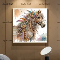 Kit de peinture au diamant 5D cheval classique moderne DIY décoration de maison en diamant irrégulier avec autocollant en diamant fait main