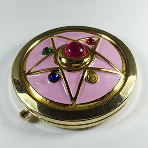 Specchio per il trucco tascabile da viaggio magico in metallo a doppia vista per il <span class=keywords><strong>regalo</strong></span> di compleanno della ragazza - Product Image 3