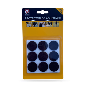 Coussinets de protection pour pieds de table Erap, 9 pièces, 25 mm, adhésifs, en feutre marron - Product Image 1