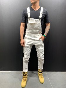 <span class=keywords><strong>Combishort</strong></span> sans manches pour hommes, salopette en <span class=keywords><strong>jean</strong></span>, combinaison décontractée, boutons, poche, bretelles, salopette, pantalon, été - Product Image 6