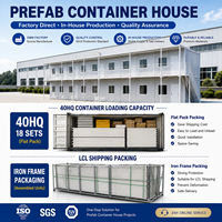 Maison préfabriquée modulaire à double couche de 20 pieds ou 40 pieds, maison conteneur portable en acier à assembler