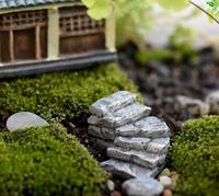 Pots de fleurs et figurines miniatures, base plate, marche, couloir, escalier, jardin féerique, chemin