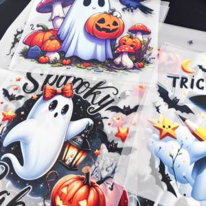 Impresión por Transferencia de Calor Personalizada y Duradera para Camisetas de Halloween, Material Plastisol PET Impermeable, Transferencia Termoadhesiva - Product Image 2