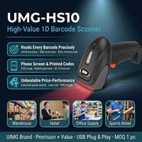 Lecteur de codes-barres USB 1D UIMG HS10 300 Scans/Sec, lecteur CCD portable pour pharmacie