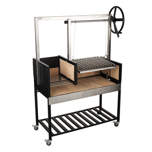 HDL24 Barbecue Argentin Autonome au Charbon avec Rôtissoire, Gril Parrilla, Brasero Argentin - Product Image 1