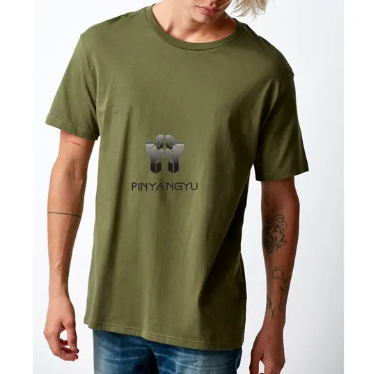 T-shirt da uomo con logo personalizzato di alta qualità e t-shirt unisex a manica corta da uomo di marca personalizzata