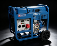 Yuchai 7kW Dieselgenerator YC7GF-3 Einphasig Dreiphasig 230V 400V Tragbares Dieselaggregat mit AVR Offenes Rahmendesign