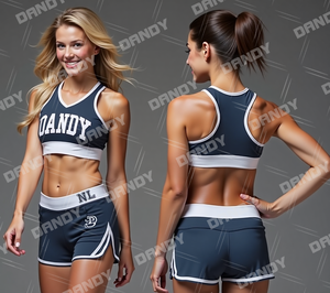 Wholesale High Quality Cheerleading Practice Wear Custom Sparkly Bling Exercise Girls Train Cheer Crops And Shorts