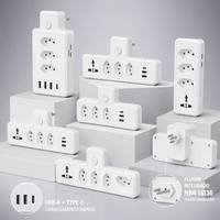 Regleta de 4 Tomas con Estándar Brasileño, Carga Rápida USB Tipo-C PD, 10A, Enchufe Eléctrico Universal, Cobre y ABS