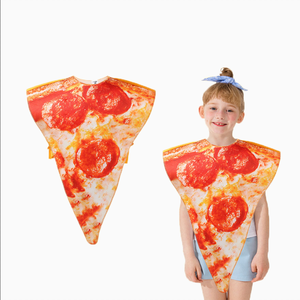 Costumi da Personaggi di Pizza per Bambini per Halloween, Top Rosso Divertente per Cosplay e Accessori Stravaganti - Product Image 1