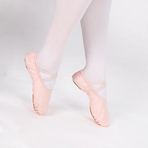 Pantoufles de ballet pour adultes en toile très extensible semelle fendue chaussures de <span class=keywords><strong>danse</strong></span> de yoga chaussures de ballet pour filles garçons - Product Image 4