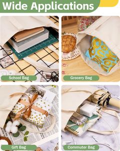Wholesale Durable Sublimation Printed Ladies &amp; Mens Rope Handle Medium Size <strong>Coloured</strong> Cotton <strong>Canvas</strong> Blank Tote Bag with Logo - Product Image 6