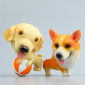 Figuras de decoración para el hogar, imán de nevera de resina para <span class=keywords><strong>perro</strong></span> Corgi Bulldog, de fama mundial - Product Image 6