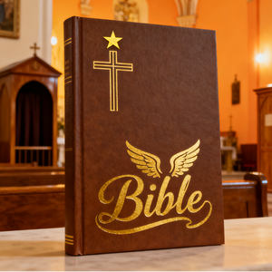 <span class=keywords><strong>Biblia</strong></span> Personalizada Premium, Libro Religioso de Tapa Dura con Cubierta de Gamuza y Encuadernación Cosida Resistente - Product Image 6