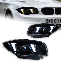 Conjunto de faros proyectores LED láser Fang DRL para BMW Serie 1 E87 2004-2011 con señal de giro secuencial, Plug and Play, piezas de automóvil