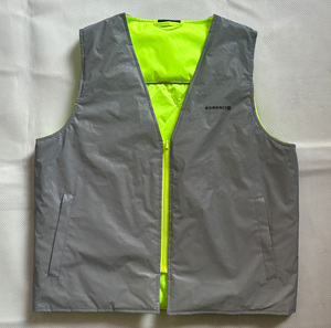 Veste sans manches réversible en polyester pour femmes, en gros, personnalisée, chaude pour l'hiver, unie, décontractée pour hommes, réfléchissante, pour l'extérieur - Product Image 2