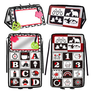 Jouet éducatif en gros noir blanc motif cognition visuelle <span class=keywords><strong>livre</strong></span> en tissu bébé miroir déformant <span class=keywords><strong>livre</strong></span> en tissu - Product Image 1