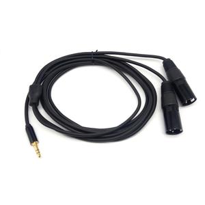 Câble Y séparateur <span class=keywords><strong>mini</strong></span>-<span class=keywords><strong>jack</strong></span> stéréo TRS 3,5 mm <span class=keywords><strong>vers</strong></span> double <span class=keywords><strong>XLR</strong></span> mâle - Product Image 1