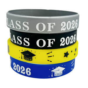 Bracelet en silicone écologique personnalisé 2026 avec logo sur mesure pour événements promotionnels : Fête professeur-élève, Cérémonie sur le campus, Saison des diplômes - Product Image 1