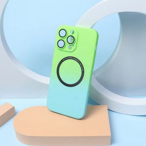 เคสโทรศัพท์ iPhone 14 Pro Max แบบไล่เฉดสี พร้อมฟิล์มเลนส์แม่เหล็กติดกันได้  สำหรับ iPhone 13, 12, 11 - Product Image 1