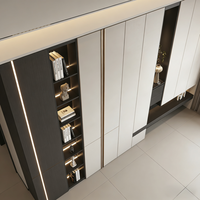 Meuble à chaussures moderne personnalisé pour entrée de villa ou hôtel, pour salon - Bois, capacité 50+ paires, design modulaire