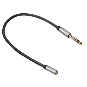 6.35mm כדי 3.5mm כבל אודיו עבור מגברי גיטרה מקלדת פסנתר <span class=keywords><strong>1</strong></span>/<span class=keywords><strong>4</strong></span> זכר <span class=keywords><strong>1</strong></span>/8 נקבה לאוזניות סטריאו מתאם כבל - Product Image 1
