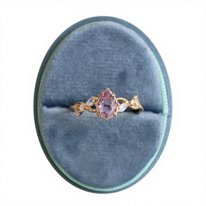 UM-Jewelry 925 Sterling <b>Silver</b> Gemstone Butterfly Natural Amethyst Lace Zircon <b>Adjustable</b> Pattern Stacked Relief <b>Ring</b> Gift - Product Image 3