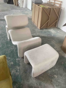 Italiano Simples Criativo Fibra De Vidro Lazer sala lounge cadeira do lazer do apartamento com cadeiras home do desenhista do otomano