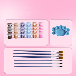 Lot de bandes de <span class=keywords><strong>peinture</strong></span> <span class=keywords><strong>acrylique</strong></span> de 3 ml avec <span class=keywords><strong>pinceaux</strong></span>, <span class=keywords><strong>kit</strong></span> de <span class=keywords><strong>peinture</strong></span> portable non toxique de 5 ml pour les élèves et les cours d'art DIY - Product Image 3