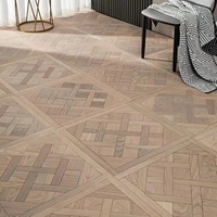Versailles Modern Tasarım Eskitme Meşe Panel Döşeme 800x800x15/18mm Fırçalanmış Teknik Çok Katmanlı İşlenmiş Ahşap Villa Lüksü