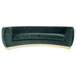 Canapé de salon à cadre en acier inoxydable doré de luxe canapé incurvé <span class=keywords><strong>3</strong></span> <span class=keywords><strong>places</strong></span> pour salon - Product Image 3
