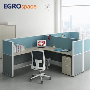 EGROspace 칸막이 가구 파티션 시스템 책상 도매 현대 8 인 테이블 나무 사무실 워크 스테이션 - Product Image 5