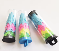 Tees de golf en plastique creux flexibles - Tees d'entraînement roses pour le golf en intérieur et en extérieur