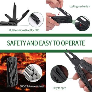 Outil multifonctionnel de camping NexTool 11 en 1 avec pince à bec effilé, <span class=keywords><strong>ciseaux</strong></span>, embouts de tournevis, couteau de poche en acier inoxydable, outil de jardin - Product Image 4