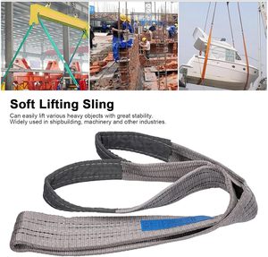 Ce chứng nhận 4t 6m màu xám Polyester đôi vòng lặp Webbing <span class=keywords><strong>Sling</strong></span> 4t Công suất an toàn gian lận En1492-1 nâng dây đeo - Product Image 3