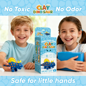 Kit d'art et d'artisanat en argile de <span class=keywords><strong>dinosaure</strong></span> - Argile non toxique séchant <span class=keywords><strong>à</strong></span> l'air, 1 squelette de <span class=keywords><strong>dinosaure</strong></span> et 1 ensemble d'outils en argile, activité créative DIY pour garçons et filles - Product Image 5